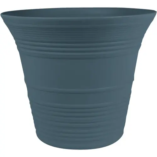 Sedona 12 In. Dia. Polypropylene Slate Blue Planter