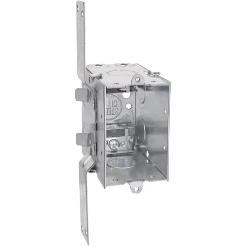 1-Gang Steel Switch Box with CV Bracket Metallic