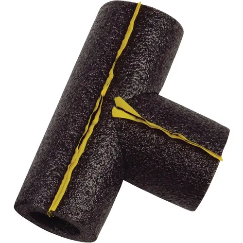 1/2 In. Wall Self-Sealing Tee Polyethylene Pipe Insulation Wrap, 1 In. Fits Pipe Size 1 In. Copper Charcoal