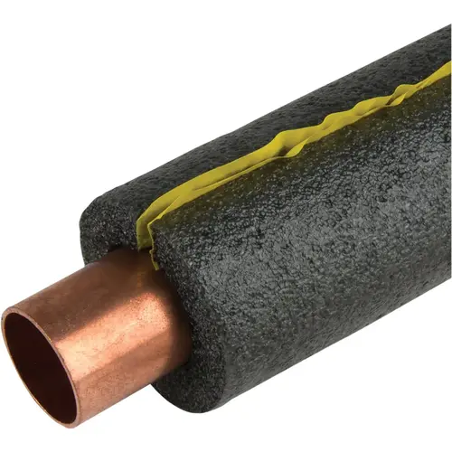 1/2 In. Wall Self-Sealing Polyethylene Pipe Insulation Wrap, 1 In. x 3 Ft. Charcoal - pack of 4