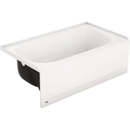 Honolulu 46-1/2 In. L x 27 In. W Porcelain Enamel Alcove Left Drain Bathtub in White Honolulu 46-1/2 In. L x 27 In. W Porcelain Enamel Alcove Left Drain Bathtub in White