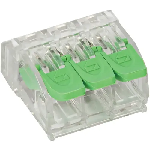 3-Port 600V Push-In Connector - pack of 10 3-Port 600V Push-In Connector - pack of 10
