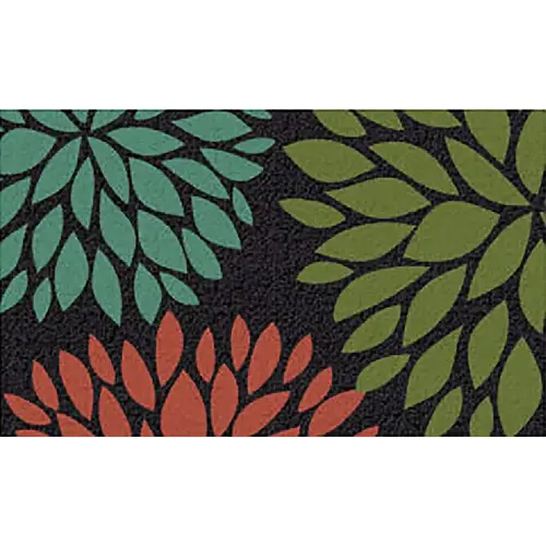 Front Runner 18 In. x 30 In. Green Flowers Mat