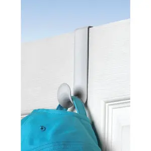 SPECTRUM 24100 White Plastic Over-The-Door Hook 4-3/4 In.