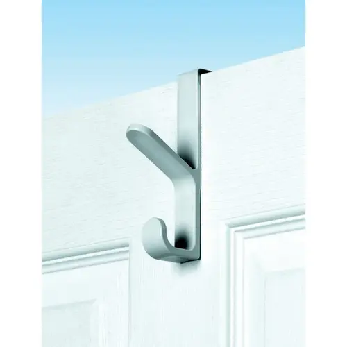 White Plastic Over-The-Door Hook, 5-1/2 In.