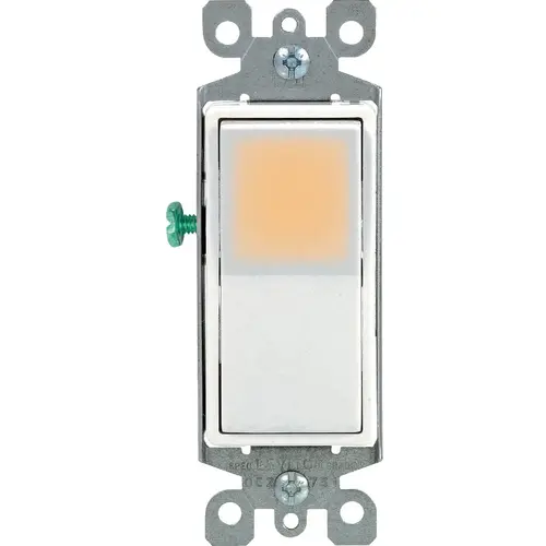 Decora Illuminated Rocker White 15A Grounded 3-Way Switch Decora Illuminated Rocker White 15A Grounded 3-Way Switch