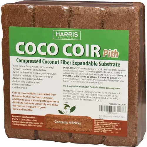 36 Qt. Coco Coir Coconut Fiber Potting Mix - pack of 4