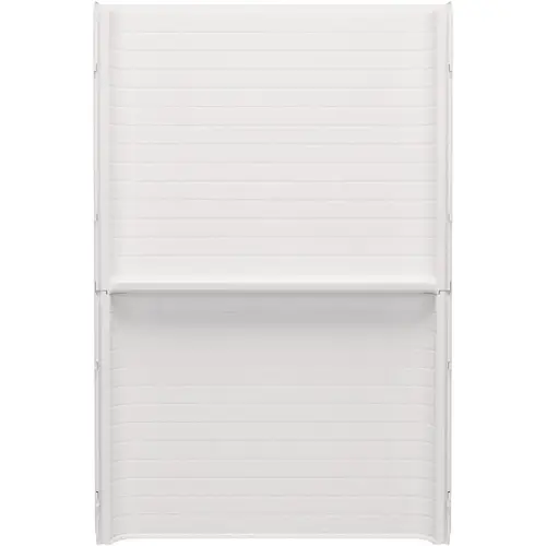 Traverse 48 In. x 72.25 In. Alcove Shower Back Wall, White