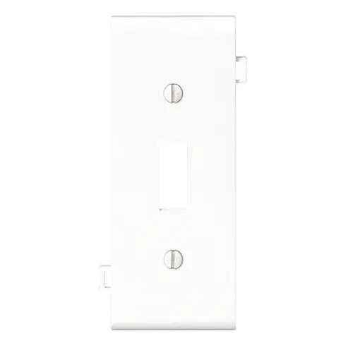 1-Gang Plastic Sectional Toggle Switch Wall Plate Center Panel, White 1-Gang Plastic Sectional Toggle Switch Wall Plate Center Panel, White