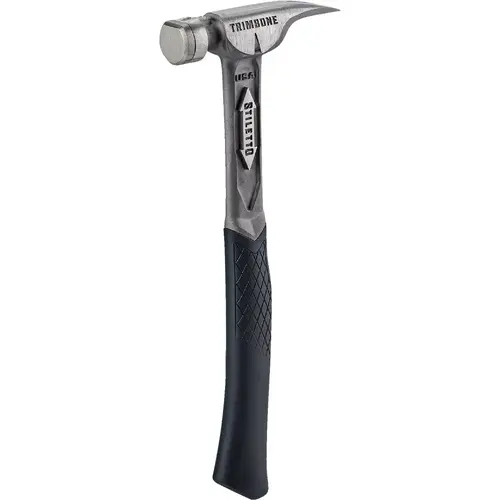 TRIMBONE 10 Oz. Smooth-Face Framing Hammer with Curved Titanium Handle