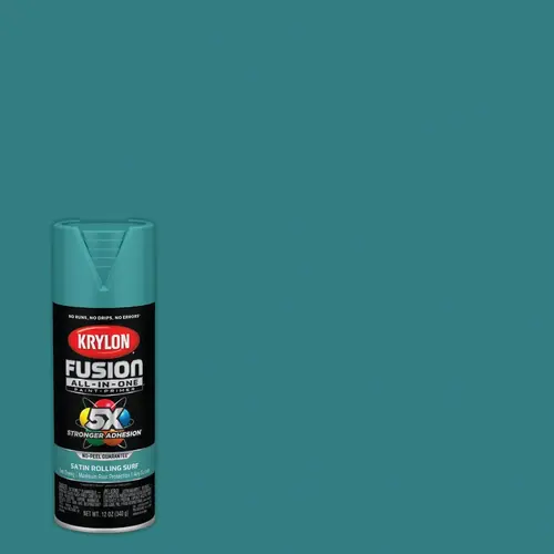 Fusion All-In-One 12 Oz. Satin Spray Paint, Rolling Surf Fusion All-In-One 12 Oz. Satin Spray Paint, Rolling Surf