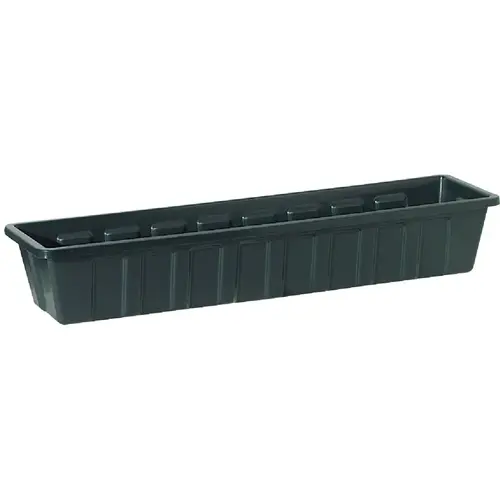 Poly-Pro 36 In. Polypropylene Hunter Green Flower Box Planter Poly-Pro 36 In. Polypropylene Hunter Green Flower Box Planter