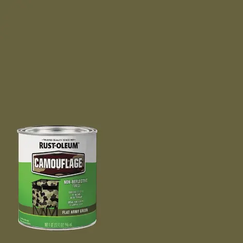 1 Qt. Camouflage Brush Paint, Army Green