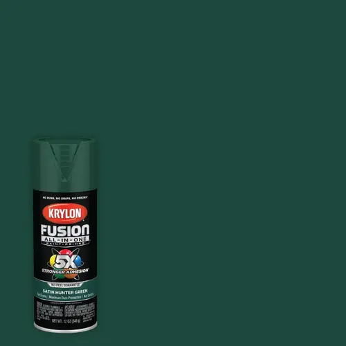 Fusion All-In-One 12 Oz. Satin Spray Paint, Hunter Green Fusion All-In-One 12 Oz. Satin Spray Paint, Hunter Green