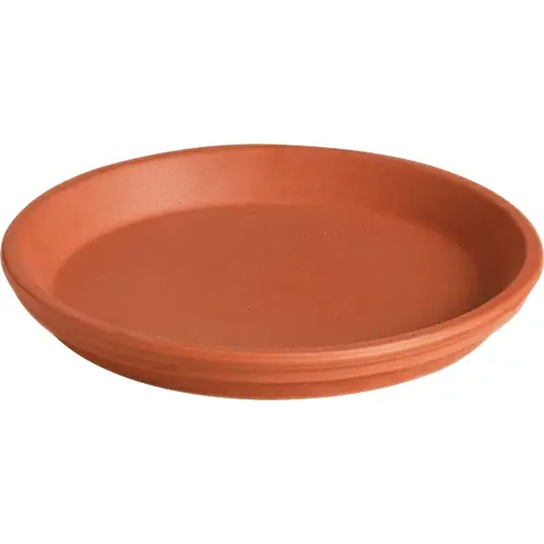 9.8 In. Red Terracotta Clay Standard Saucer