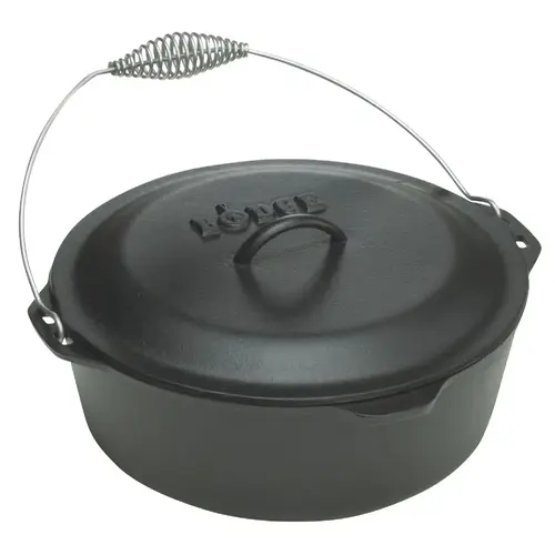 7 Qt. Dutch Oven With Iron Cover Black
