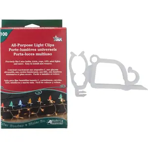 Adams 9040991630 White Gutter & Shingle All-Purpose Light Clips - pack of 100