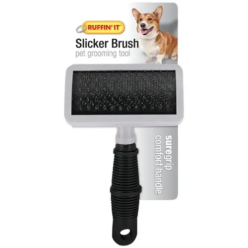 Ruffin' it Metal Bristle Pet Grooming Slicker Brush