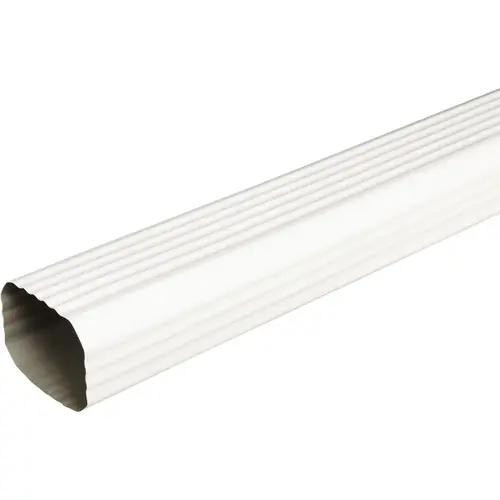 2 In. x 3 In. White Aluminum Downspout - pack of 10 2 In. x 3 In. White Aluminum Downspout - pack of 10
