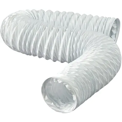 3 In. Dia x 8 Ft. L White Vinyl Flexible Ducting 3 In. Dia x 8 Ft. L White Vinyl Flexible Ducting
