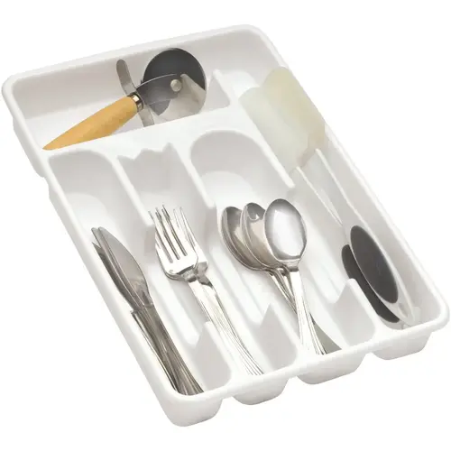 9 In. x 13.4 In. White Cutlery Tray