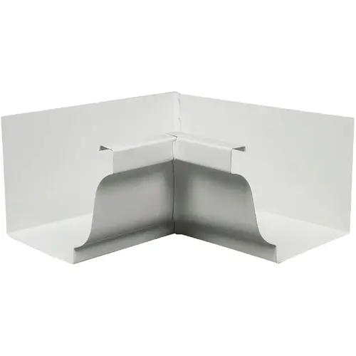 5 In. Aluminum White Mitre Gutter Inside Corner 5 In. Aluminum White Mitre Gutter Inside Corner