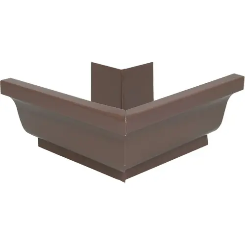 5 In. Aluminum Brown Mitre Gutter Outside Corner 5 In. Aluminum Brown Mitre Gutter Outside Corner