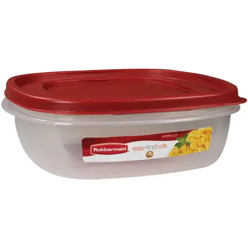 Easy Find Lids 9 C. Clear Square Food Storage Container Easy Find Lids 9 C. Clear Square Food Storage Container
