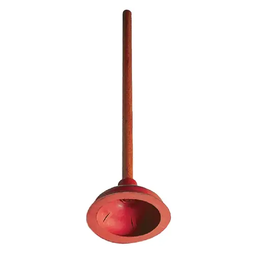 Rubber 5-3/4" Toilet Plunger Red Rubber 5-3/4" Toilet Plunger Red