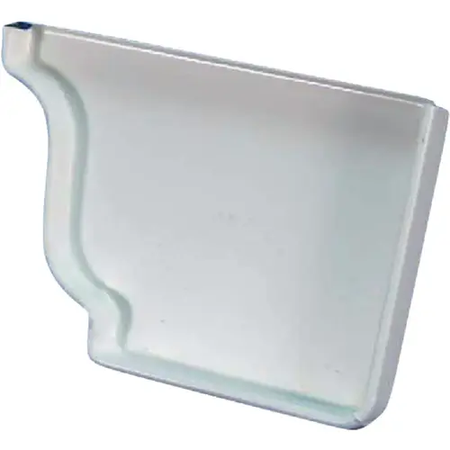 5 In. Aluminum White Right Gutter End Cap 5 In. Aluminum White Right Gutter End Cap