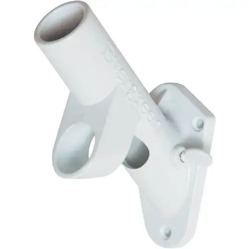2-Position 1 In. Cast Iron White Flag Pole Bracket