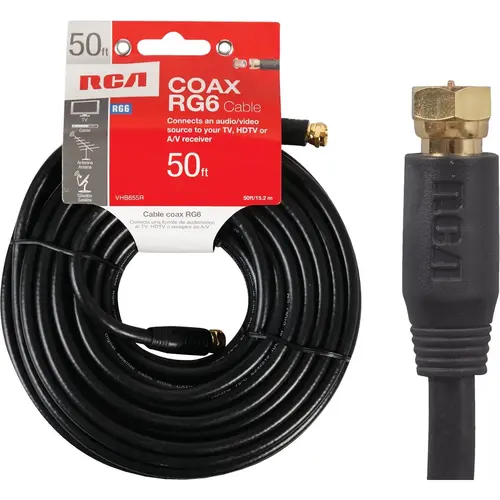 50 Ft. Black Digital RG6 Coaxial Cable 50 Ft. Black Digital RG6 Coaxial Cable