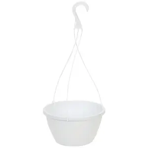 Akro-Mils / Myers Industries, Inc HSI10008A10 10 In. Polypropylene White Hanging Plant Basket