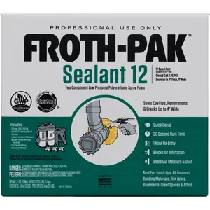 FROTH-PAK 12030014 12 Two-Component Polyurethane Foam Sealant Kit Cream