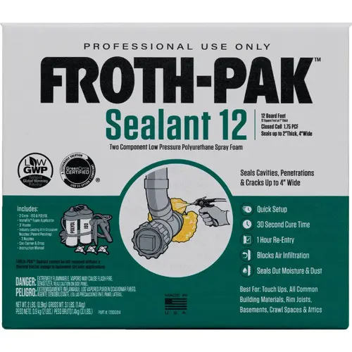 12 Two-Component Polyurethane Foam Sealant Kit Cream