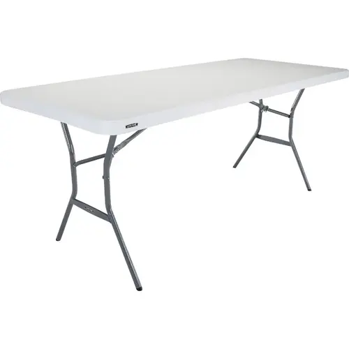 6 Ft. x 30 In. White Granite Light Commercial Grade Folding Table