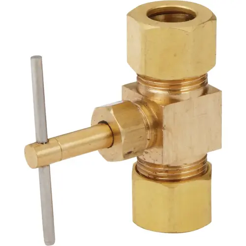 3/8 In. Tube x 3/8 In. Tube Brass Straight Needle Valve 3/8 In. Tube x 3/8 In. Tube Brass Straight Needle Valve