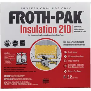 FROTH-PAK 12031897 210 Two-Component Polyurethane Foam Insulation Kit Cream