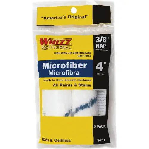 Xtra Sorb 4 In. x 3/8 In. Microfiber Roller Cover - pack of 2