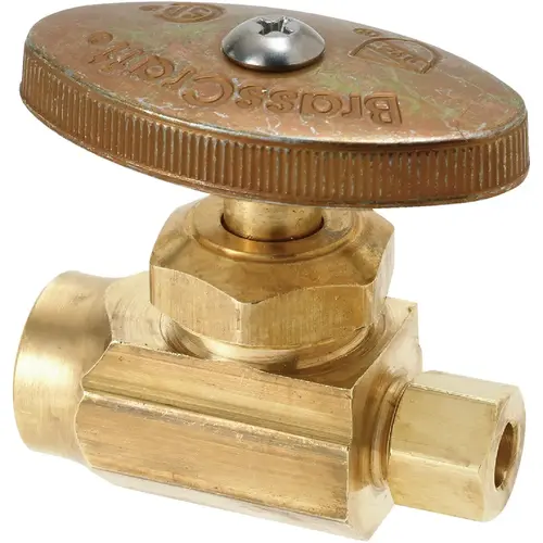 1/2 In. Nominal Sweat Inlet x 1/4 In. O.D. Tub Brass Straight Valve 1/2 In. Nominal Sweat Inlet x 1/4 In. O.D. Tub Brass Straight Valve