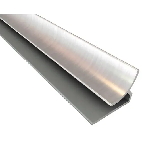 Fasade 18 In. Thermoplastic Inside Corner Backsplash Trim, Brushed Nickel - pack of 5