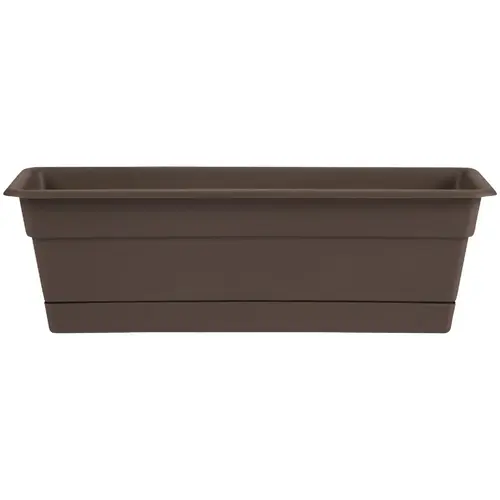 Dura Cotta 24 In. Plastic Chocolate Flower Box Dura Cotta 24 In. Plastic Chocolate Flower Box