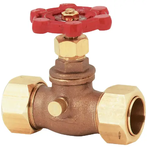 3/4 In. COMP x 3/4 In. COMP Brass Stop and Waste Valve 3/4 In. COMP x 3/4 In. COMP Brass Stop and Waste Valve