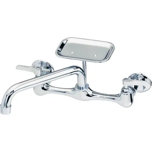 Polished Chrome 2-Handle 8 In. Utility Faucet