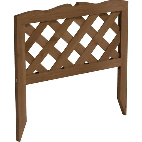 19 1/4 In. H x 19 3/4 In. L Wooden Lattice Decorative Border Fence 19 1/4 In. H x 19 3/4 In. L Wooden Lattice Decorative Border Fence