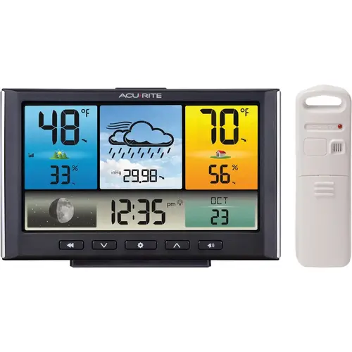 Acu-Rite Indoor/Outdoor Temperature & Humidity Tabletop or Wall-Mountable Weather Station Acu-Rite Indoor/Outdoor Temperature & Humidity Tabletop or Wall-Mountable Weather Station