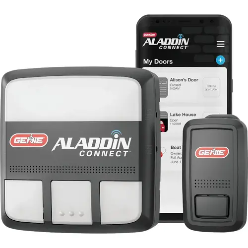 Aladdin Connect Smartphone-Controlled Garage Door Opening from Anywhere Black Aladdin Connect Smartphone-Controlled Garage Door Opening from Anywhere Black