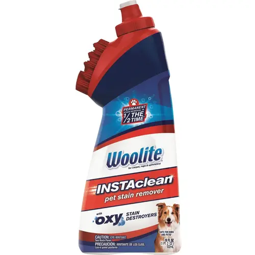 18 Oz. INSTAclean Pet Stain Remover Oxy Stain Destroyers Formula with 2-In-1 Built-In Rinseable Brush 18 Oz. INSTAclean Pet Stain Remover Oxy Stain Destroyers Formula with 2-In-1 Built-In Rinseable Brush