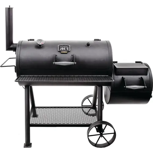 Highland 18 In. Dia. 879 Sq. In. Horizontal Charcoal Smoker Black Highland 18 In. Dia. 879 Sq. In. Horizontal Charcoal Smoker Black