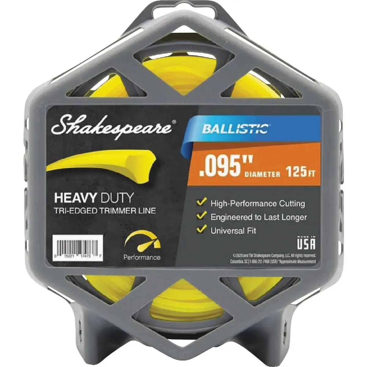 Shakespeare Ballistic 0.095 In. x 150 Ft. Universal Trimmer Line Yellow 17473